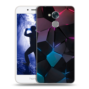 Силиконовый противоударный чехол на Huawei Honor 6A с принтом Геометрия неона Силиконовый противоударный чехол на Huawei Honor 6A с принтом Геометрия неона