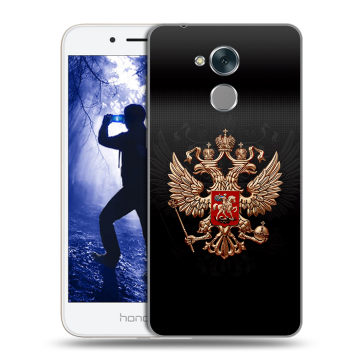 Силиконовый противоударный чехол на Huawei Honor 6A с принтом Герб России Силиконовый противоударный чехол на Huawei Honor 6A с принтом Герб России