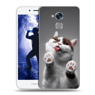 Силиконовый противоударный чехол на Huawei Honor 6A с принтом Коты Силиконовый противоударный чехол на Huawei Honor 6A с принтом Коты
