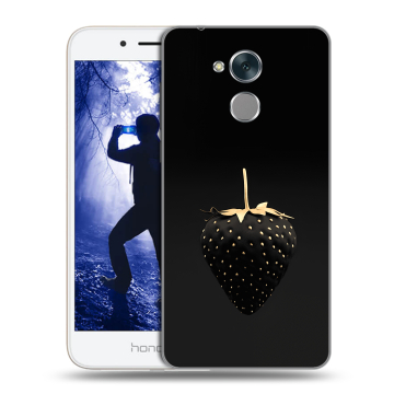 Силиконовый противоударный чехол на Huawei Honor 6A с принтом Черная клубника Силиконовый противоударный чехол на Huawei Honor 6A с принтом Черная клубника