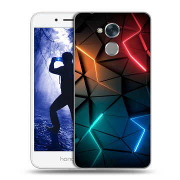 Силиконовый противоударный чехол на Huawei Honor 6A с принтом Абстракция неон Силиконовый противоударный чехол на Huawei Honor 6A с принтом Абстракция неон