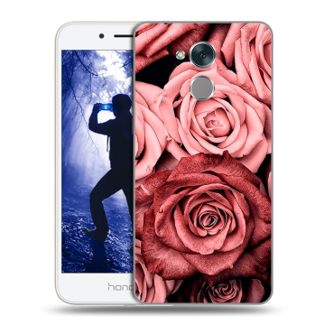 Силиконовый противоударный чехол на Huawei Honor 6A с принтом Цветы розы Силиконовый противоударный чехол на Huawei Honor 6A с принтом Цветы розы