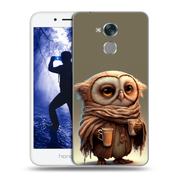 Силиконовый противоударный чехол на Huawei Honor 6A с принтом Сова Силиконовый противоударный чехол на Huawei Honor 6A с принтом Сова