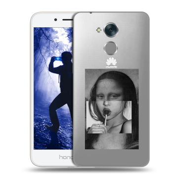 Силиконовый противоударный чехол на Huawei Honor 6A с принтом Мона Лиза