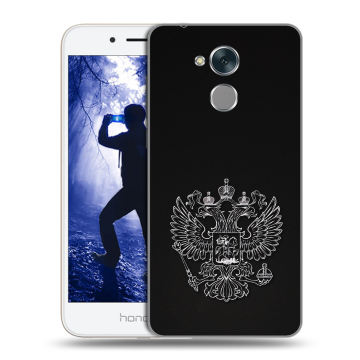 Силиконовый противоударный чехол на Huawei Honor 6A с принтом Герб России