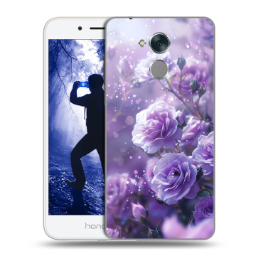 Силиконовый противоударный чехол на Huawei Honor 6A с принтом Розы цветы Силиконовый противоударный чехол на Huawei Honor 6A с принтом Розы цветы