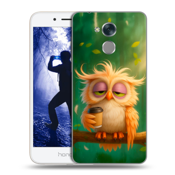 Силиконовый противоударный чехол на Huawei Honor 6A с принтом сова Силиконовый противоударный чехол на Huawei Honor 6A с принтом сова