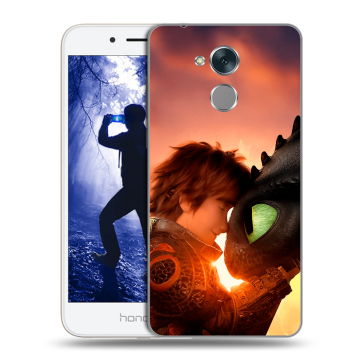 Силиконовый противоударный чехол на Huawei Honor 6A с принтом Как приручить дракона Силиконовый противоударный чехол на Huawei Honor 6A с принтом Как приручить дракона