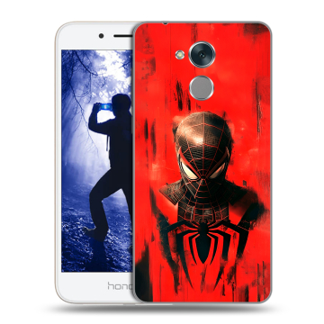 Силиконовый противоударный чехол на Huawei Honor 6A с принтом человек паук spiderman Силиконовый противоударный чехол на Huawei Honor 6A с принтом человек паук spiderman