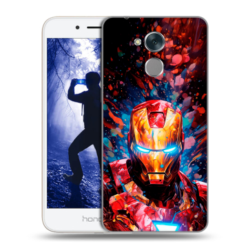 Силиконовый противоударный чехол на Huawei Honor 6A с принтом Железный человек Ironman Силиконовый противоударный чехол на Huawei Honor 6A с принтом Железный человек Ironman