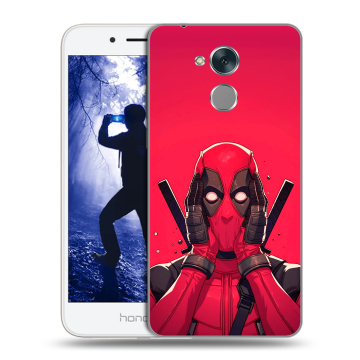 Силиконовый противоударный чехол на Huawei Honor 6A с принтом Дедпул Deadpool Силиконовый противоударный чехол на Huawei Honor 6A с принтом Дедпул Deadpool