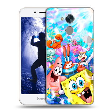 Силиконовый противоударный чехол на Huawei Honor 6A с принтом спанчбоб спанч боб Силиконовый противоударный чехол на Huawei Honor 6A с принтом спанчбоб спанч боб