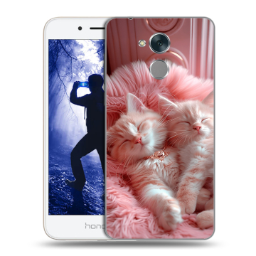 Силиконовый противоударный чехол на Huawei Honor 6A с принтом котята котики Силиконовый противоударный чехол на Huawei Honor 6A с принтом котята котики