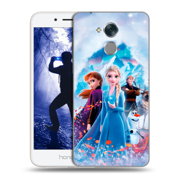 Силиконовый противоударный чехол на Huawei Honor 6A с принтом Холодное сердце Frozen Силиконовый противоударный чехол на Huawei Honor 6A с принтом Холодное сердце Frozen