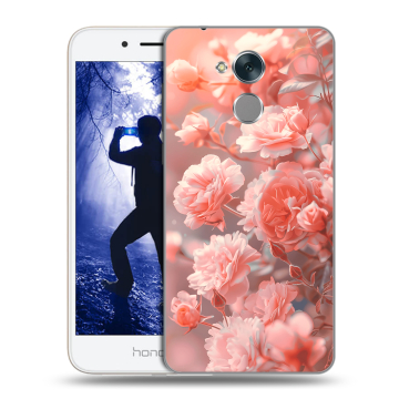 Силиконовый противоударный чехол на Huawei Honor 6A с принтом Розы цветы
