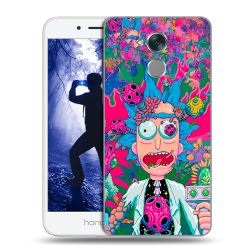 Силиконовый противоударный чехол на Huawei Honor 6A с принтом Рик и Морти Rick Morty Силиконовый противоударный чехол на Huawei Honor 6A с принтом Рик и Морти Rick Morty