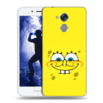 Силиконовый противоударный чехол на Huawei Honor 6A с принтом спанчбоб спанч боб