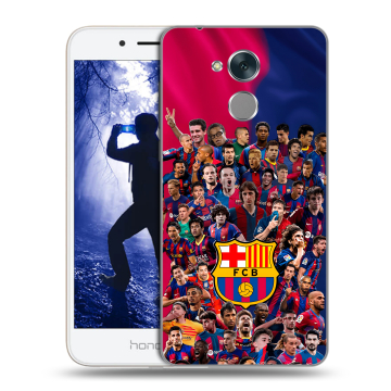 Силиконовый противоударный чехол на Huawei Honor 6A с принтом Барселона Barcelona