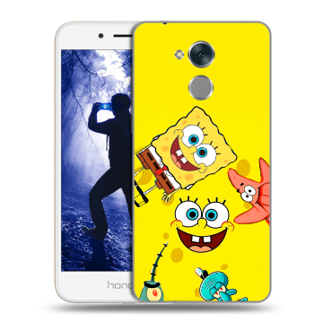 Силиконовый противоударный чехол на Huawei Honor 6A с принтом Спанч боб Спанчбоб Силиконовый противоударный чехол на Huawei Honor 6A с принтом Спанч боб Спанчбоб