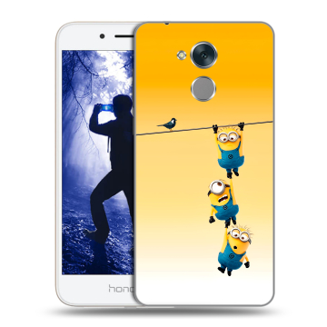 Силиконовый противоударный чехол на Huawei Honor 6A с принтом Миньоны Силиконовый противоударный чехол на Huawei Honor 6A с принтом Миньоны