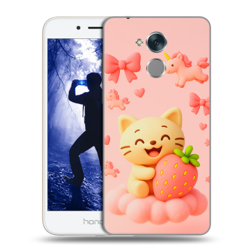 Силиконовый противоударный чехол на Huawei Honor 6A с принтом для девочек
