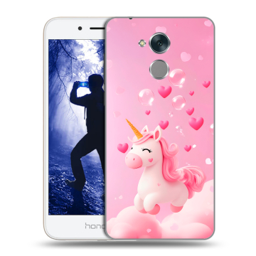Силиконовый противоударный чехол на Huawei Honor 6A с принтом Единорог Силиконовый противоударный чехол на Huawei Honor 6A с принтом Единорог