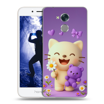 Силиконовый противоударный чехол на Huawei Honor 6A с принтом для девочек