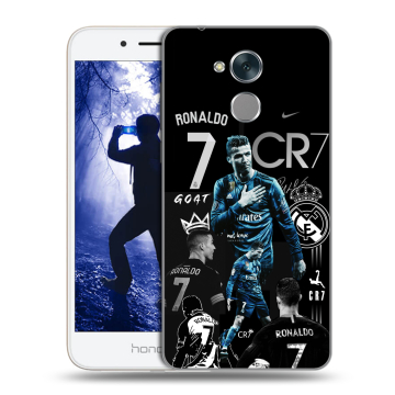 Силиконовый противоударный чехол на Huawei Honor 6A с принтом Реал Роналдо