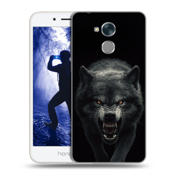 Силиконовый противоударный чехол на Huawei Honor 6A с принтом Волк