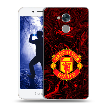 Силиконовый противоударный чехол на Huawei Honor 6A с принтом Manchester United Силиконовый противоударный чехол на Huawei Honor 6A с принтом Manchester United