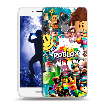 Силиконовый противоударный чехол на Huawei Honor 6A с принтом Roblox Роблокс Силиконовый противоударный чехол на Huawei Honor 6A с принтом Roblox Роблокс