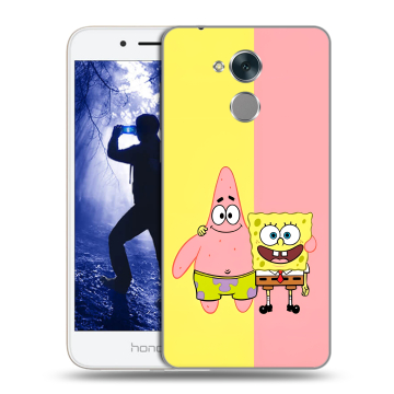 Силиконовый противоударный чехол на Huawei Honor 6A с принтом Спанч боб Спанчбоб