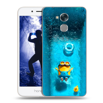 Силиконовый противоударный чехол на Huawei Honor 6A с принтом Миньоны Силиконовый противоударный чехол на Huawei Honor 6A с принтом Миньоны