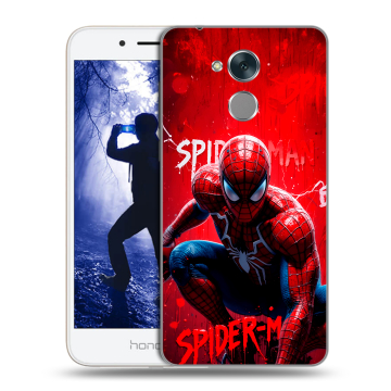 Силиконовый противоударный чехол на Huawei Honor 6A с принтом Spiderman Человек паук Силиконовый противоударный чехол на Huawei Honor 6A с принтом Spiderman Человек паук