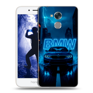 Силиконовый противоударный чехол на Huawei Honor 6A с принтом BMW БМВ Силиконовый противоударный чехол на Huawei Honor 6A с принтом BMW БМВ