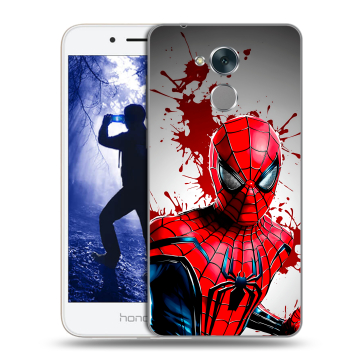Силиконовый противоударный чехол на Huawei Honor 6A с принтом Spiderman Человек паук