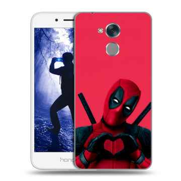 Силиконовый противоударный чехол на Huawei Honor 6A с принтом Дедпул Deadpool Силиконовый противоударный чехол на Huawei Honor 6A с принтом Дедпул Deadpool