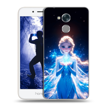 Силиконовый противоударный чехол на Huawei Honor 6A с принтом Холодное сердце Frozen Силиконовый противоударный чехол на Huawei Honor 6A с принтом Холодное сердце Frozen