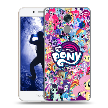 Силиконовый противоударный чехол на Huawei Honor 6A с принтом My little pony Дружба чудо