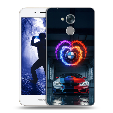 Силиконовый противоударный чехол на Huawei Honor 6A с принтом BMW БМВ Силиконовый противоударный чехол на Huawei Honor 6A с принтом BMW БМВ