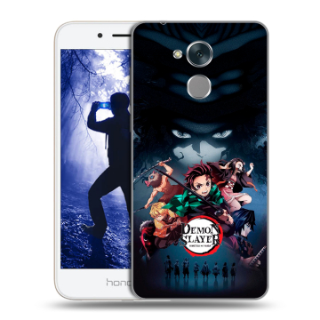 Силиконовый противоударный чехол на Huawei Honor 6A с принтом Demon Slayer Клинок рассекающий демонов Силиконовый противоударный чехол на Huawei Honor 6A с принтом Demon Slayer Клинок рассекающий демонов