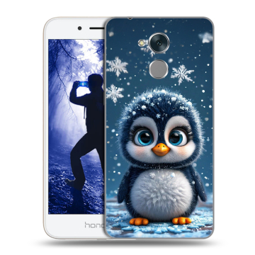 Силиконовый противоударный чехол на Huawei Honor 6A с принтом Новый год Силиконовый противоударный чехол на Huawei Honor 6A с принтом Новый год
