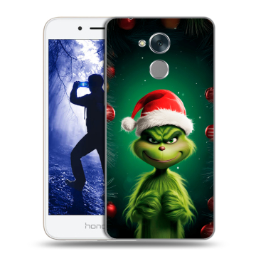 Силиконовый противоударный чехол на Huawei Honor 6A с принтом Гринч Новый год Рождество Силиконовый противоударный чехол на Huawei Honor 6A с принтом Гринч Новый год Рождество
