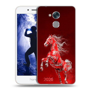 Силиконовый противоударный чехол на Huawei Honor 6A с принтом Новый год Силиконовый противоударный чехол на Huawei Honor 6A с принтом Новый год