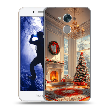 Силиконовый противоударный чехол на Huawei Honor 6A с принтом Новый год Силиконовый противоударный чехол на Huawei Honor 6A с принтом Новый год