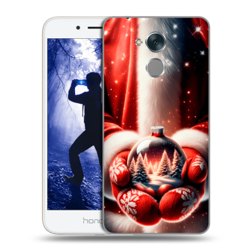 Силиконовый противоударный чехол на Huawei Honor 6A с принтом Новый год Силиконовый противоударный чехол на Huawei Honor 6A с принтом Новый год