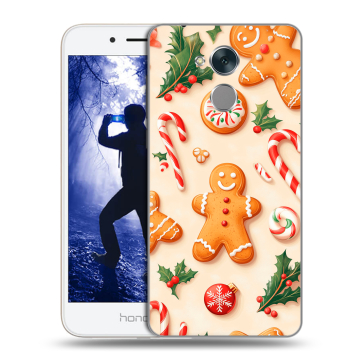 Силиконовый противоударный чехол на Huawei Honor 6A с принтом Новый год Силиконовый противоударный чехол на Huawei Honor 6A с принтом Новый год