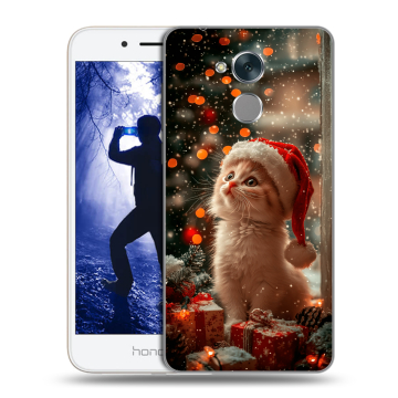 Силиконовый противоударный чехол на Huawei Honor 6A с принтом Новый год Силиконовый противоударный чехол на Huawei Honor 6A с принтом Новый год