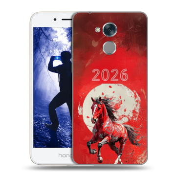 Силиконовый противоударный чехол на Huawei Honor 6A с принтом Новый год Силиконовый противоударный чехол на Huawei Honor 6A с принтом Новый год