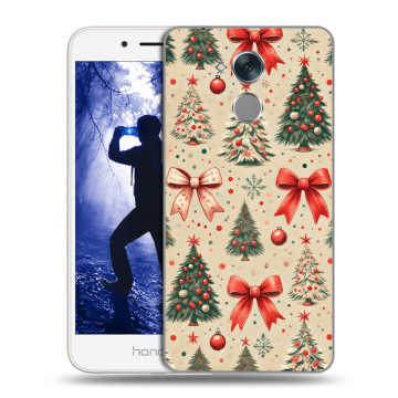 Силиконовый противоударный чехол на Huawei Honor 6A с принтом Новый год Силиконовый противоударный чехол на Huawei Honor 6A с принтом Новый год